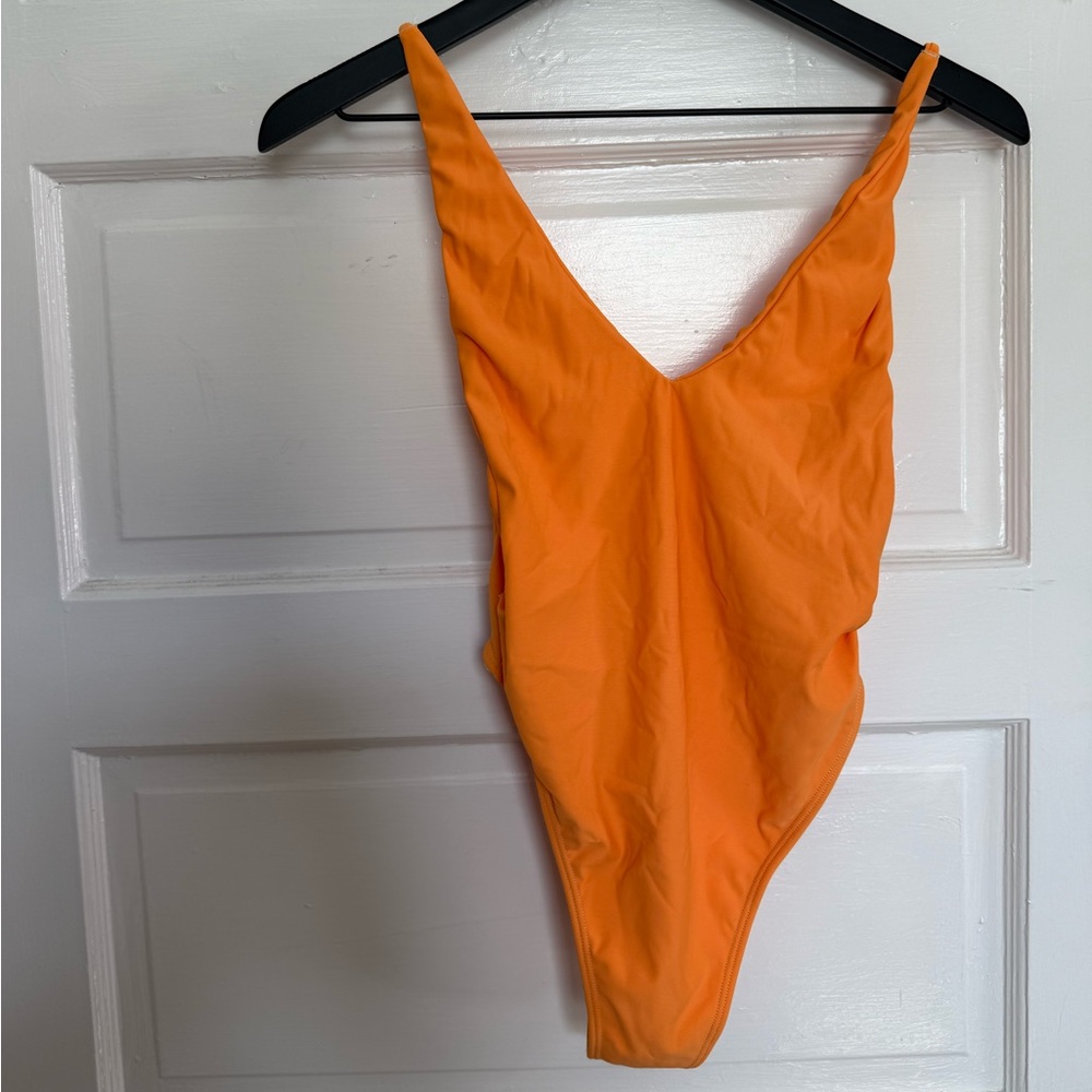 Vibrant Orange One-Piece Swimsuit